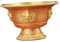 FytStycale Coupe de culte, bol d'offrande d'eau bouddhiste tibétain, bol de prière d'eau bénite laiton décoratif, or