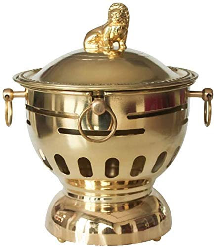 WchsTUmpxN Kupfer-Hot Pot Retro Home/Restaurant Alkoholofen Kleiner Hot Pot Kupfer Slow Cooker Tragbarer Trockenkessel Topf for den Außenbereich