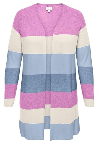 ONLY Carmakoma Caratija L/S Stripe Cardigan Knt Caratija L/S Stripe Cardigan Knt Donna (Pacco da 1)