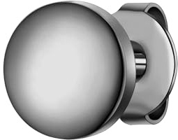 True Rebels Herren Ohrringe Edelstahl gunmetal | Titancarbid, Ohrstecker, 1 Stück