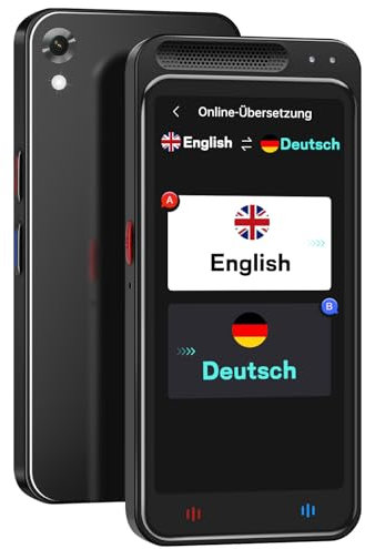 Sprachübersetzer Gerät, 139 Sprachen Übersetzungsgerät, Echtzeit-Übersetzung, WLAN/Hotspot/Offline-Modus, 4.1 Zoll HD-Display, AI übersetzer mit Sprachausgabe, Ideal für Business,Reisen