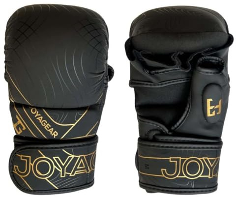 JOYAGEAR - MMA Handschuhe Essential - Hergestellt aus hochwertigem Kunstleder - Kampfsport Handschuhe für Grappling, Sparring, Training & Wettkämpfe - Mixed Martial Arts
