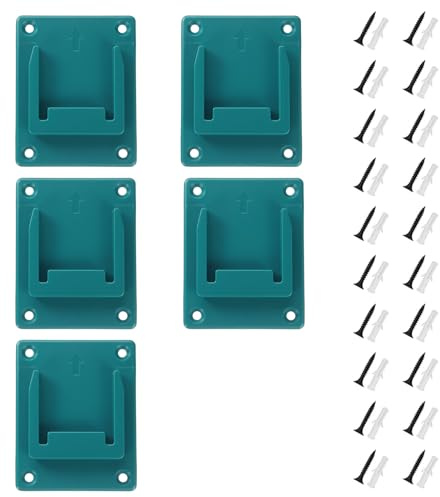 AMONENZ 5 Pièces Bleu Porte Outils Mural, Porte Outil Comprend Vis et Bouchons ÉtanchéIté, Support de Machine, pour Bosch 14,4v/18v Outils Électriques