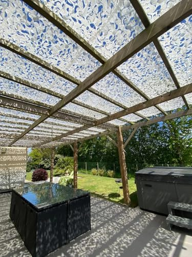 Filet de Camouflage Blanc renforcé câble Acier 3x4m | Format 3x4m, Couleur blanc, Câble acier, 80 % ombrage, Maille 70 mm, Pergola jardin