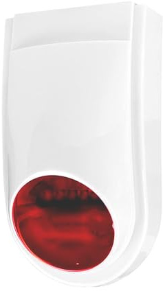 AGSHOME Sirena di Allarme Esterna 130 dB Luce LED Rosso Lampeggiante, Avvisi a Distanza, Compatibile Sistema AGSHOME (Siren-1)