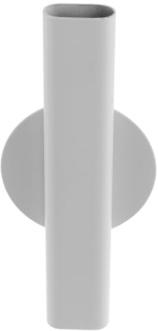 Tubo Fiori da Parete Bianco in Metallo per Composizioni Decorative | Montaggio a Muro, Stile Nordico per Stanza e Parete Artistica, Supporto per Disposizione Floreale
