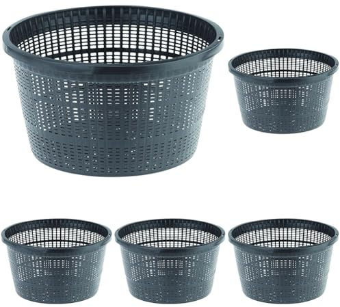 Oase 52632 Cestello per Piante Rotondo, Nero (Confezione da 5)