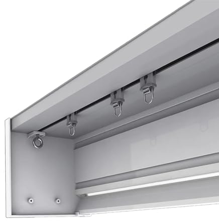 Dekorative Box Querbehang Volants Vorhangschiene Schienen-Set für Wohnzimmer, Schlafzimmer, Büro