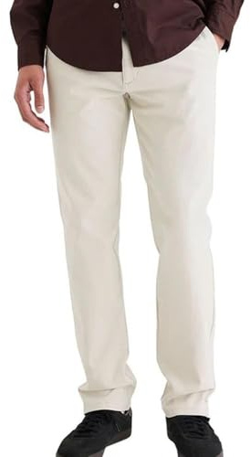Dockers Herren-Chino-Hose, Weiß, Ultimate, beige, 36W x 32L