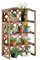 Outsunny Blumenständer Blumenregal Pflanzregal Blumenbank 3 Etagen Tannenholz (Modell8)