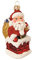 Unbekannt Christbaumschmuck Figuren (Weihnachtsmann mit Schornstein/Kamin 7,5cm) Weihnachtskugeln Weihnachtsbaumschmuck Christbaumkugeln Deko Glas