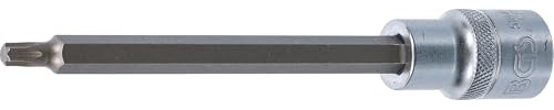 BGS 5184-T30 | Bit-Einsatz | T-Profil (für Torx) T30 | Antrieb Innenvierkant 12,5 mm (1/2) | Länge 140 mm | Chrom-Vanadium-Stahl | verchromt, matt | mit Rändelung