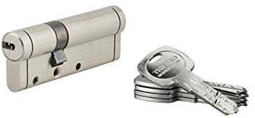 THIRARD - Cylindre de serrure Trafic 12, 30x60mm, nickel, anti-arrachement, anti-perçage, anti-casse, 5 clés
