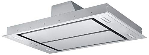 Cookology 110cm Kitchen Ceiling Island Cooker Hood & Extractor Fan Remote (Stainless Steel)