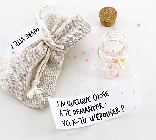 Fiole pour annonce grossesse, demande de témoin, demande de parrain/marraine - petite bouteille en verre avec message surprise