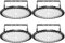 papasbox 4 Pack 500W LED UFO Industrielampe Hallenstrahler, LED Hallenleuchte Industrial Strahler Kronleuchter Werkstattlampe Hallenbeleuchtung, Kaltweiß 6000-6500K, Abstrahlwinkel 120°