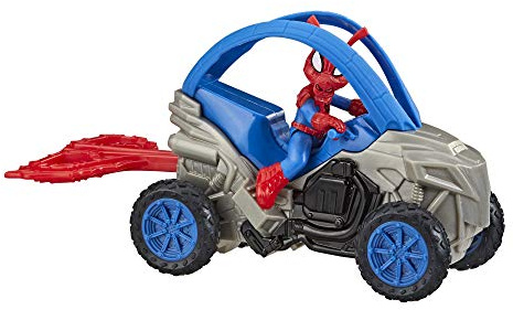Spider-Man Marvel Ham Stunt-Fahrzeug, 30 cm, Superhelden-Actionfigur und Fahrzeugspielzeug, ideal für Kinder ab 4 Jahren