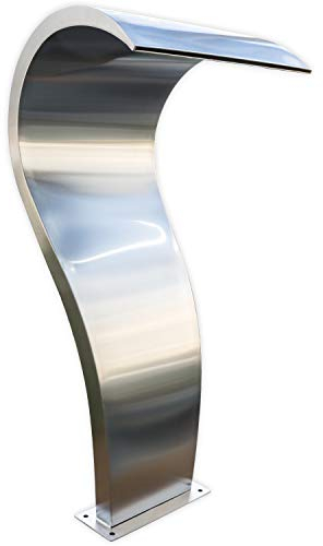 Köhko Pool Brunnen Schwalldusche Edelstahl Höhe ca. 105 cm Wasserschwall für Schwimmbad…