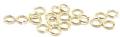 Biegeringe aus Messing mit 18k Gold beschichtet 4mm 20 Stück Schmuck von Vintageparts zum Schmuck selber Machen