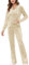 MessBebe Tuta Donna da Ginnastica in Velluto Sportiva Due Pezzi Giacca con Chiusura Lampo e Pantaloni Lunghi Jogging Training Casa Pigiama Set Beige S