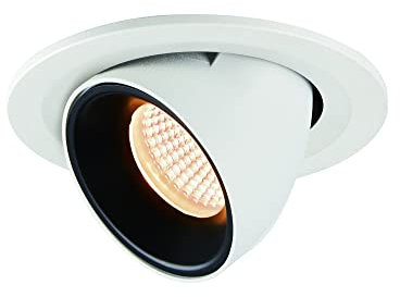 SLV Deckeneinbauleuchte NUMINOS® GIMBLE S / LED Spot, Fluter, Deckenstrahler, Deckenleuchte, Einbau-Leuchte, Innen-Beleuchtung / 2700K 8.6W 670lm weiß 55Grad