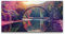 Paul Sinus Leinwandbild 120x60cm Brücke Steinbrücke Natur Fluss Herbst Schön Herr der Ringe