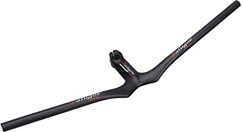 YouLpoet Integrierter Lenker mit Vorbau, 3K Carbon Fiber Schwalbenlenker für Rennrad MTB Mountainbikes,110mm,640mm