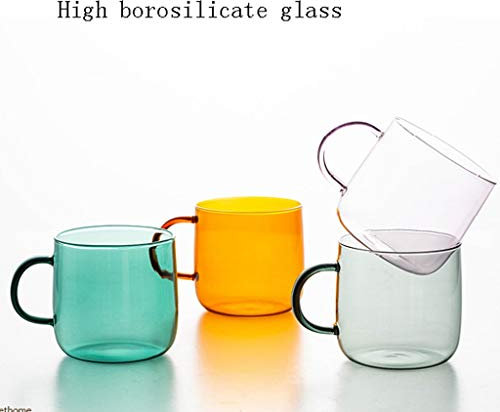 TOMYEUS Vasos de Cristal Vaso de Bebida de Color Vasos, Tazas de Cristal Conjunto, Ice Tea Beverage Copas Cristalería en Agua, Cerveza, Zumo, Bar (4pcs) Vasos de Whisky