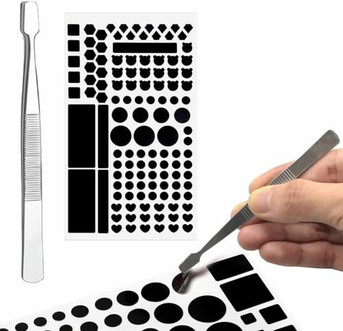 Abdunklungsfolie, Lichtdimmer Folie Dimmt, Lichtdimmer Folie Selbstklebend, Lichtdimmer Sheets, Black Out-Edition, LED Abdunkeln Folie, Dimming Sticker, Für Alarmuhren, Elektronikgeräten, 2PCS