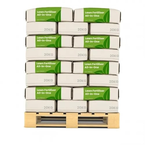 Rasendünger All-In-One (800 Kg - 16.000 M2) - Für Einen Tiefgrünen, Kräftigen Rasen Ohne Moos Und Unkraut - Rasenkalk - Rasendünger - Grasdünger - Bodenverbesserer - Organifer
