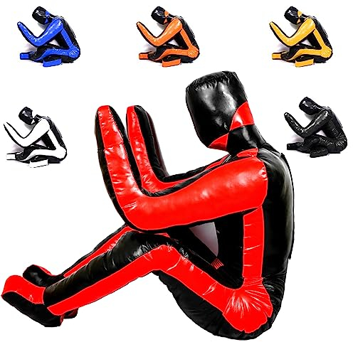 DAAN MMA Grappling Dummy ideal für brasilianische Jiu-Jitsu, Wrestling, MMA und Kampfsport, brasilianische Jiu-Jitsu-Einlage, Selbstverteidigung, Trainings-Schnuller, 180 cm, ungefüllt, Blau
