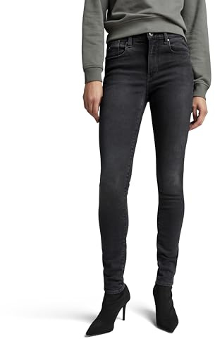 G-STAR Damen Lhana Skinny Jeans, Grau (Worn in Black Onyx D19079-C910-C942), 27W / 32L