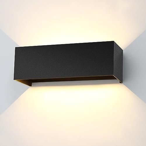 ledmo 30W LED Wandleuchten Innen/Außen Wandlampe Innen Auf und ab Einstellbarer Lichtstrahl 3000K Warmweiß LED Außenwandleuchte IP65 Wasserdichte