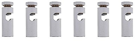 LEDSone 6 Pcs Ceiling Cable Mount Hooks for Swag Chandelier and Spider Lighting Minimalist Cord Keeper Easy Fit Metal Hook with Screw for Pendant Light Cable