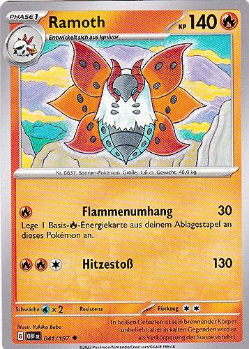 Ramoth - OBF 041/197 - Uncommon - Karmesin & Purpur - Obsidianflammen - mit LMS Trading Grußkarte