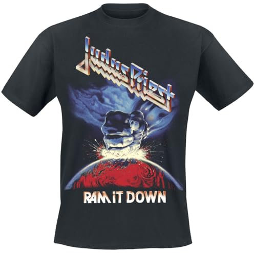 Judas Priest Jumbo Logo Album Homme T-Shirt Manches Courtes Noir XXL