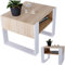 CraftPAK Wohnzimmer Tisch für Couch aus hochwertigem Holz, Stabiler & moderner Couchtisch mit zusätzlicher Ablagefläche, Farbe Bardolino-Weiß