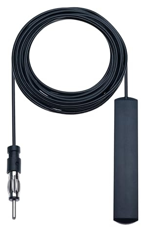 Autoantenne FM AM Radio Zusatzlange 5M Universelle Innenmontage Verstärkte Stereo Versteckte Windschutzscheiben Mount Klebemontage Patch Verstärker für Fahrzeug Auto SUV Truck ANT-309 Kabel (5 Meter)
