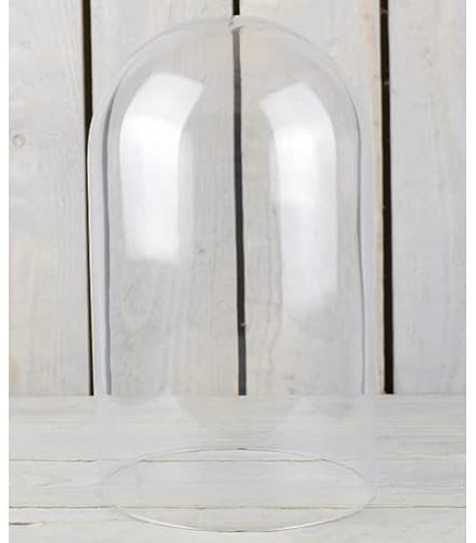 EMH Cubierta de campana de cristal pequeña de 20 x 10 cm