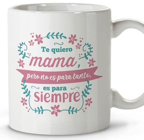 LolaPix Regalo mama cumpleaños. Tazas originales para regalar. Regalo madre. Regalos para madres. Taza cerámica 330 ml. Dia de la madre.