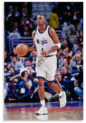 GOORAL Poster auf Leinwand, Motiv: Penny Hardaway, tolle Basketball-Sterne, Wandkunst, Bild, Drucke, zum Aufhängen, Foto, Geschenkidee, Dekoration, Heimkunstwerke, 50 x 75 cm