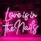 LULANMP Love Is In The Nails Neon Sign Nail Studio Neon Light Nail Salon LED Sign Beauty Salon Neon Light Up Sign for Nail Salon Beauty Salon Makeup Room Decoration(16.5 * 12.7)