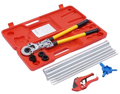 MEHOOSPVN Presszange Handpresse 16-32mm 6 T Druck TH Presszange Verbundrohr Biegefeder Rohrpresszange Crimpzangen Verwendet Aluminiumkunststoffrohre, Edelstahlrohre, Fittings: TH16, TH20, TH26, TH32
