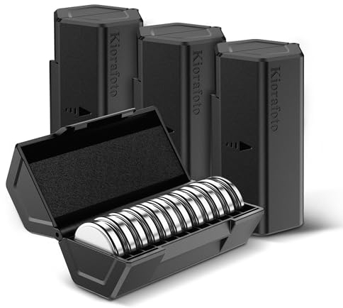(4 Pack) CR2032 Battery Case,Upgrade Coin Cell Battery Holder Storage for 48x CR2032/CR2025/CR2016 Button Round Batteries Case,fit in Standard D-Batteries Slot(Coin Cell Batteries Not Included)
