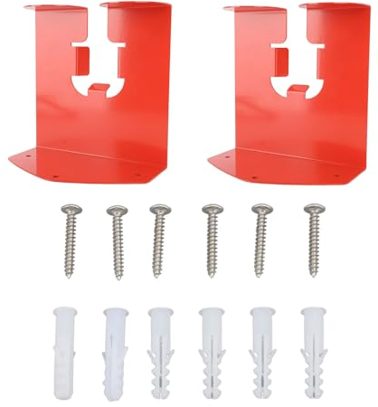 TYCIONG 2 Pieces Steel Garden Mower Wall Bracket Hedge Trimmer Holder Electric Tool Hanger Wall Garage Storage Bracket for Lawn Cutting