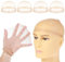 JJUNW 4 Stück Haarnetz Wig Cap, Nylon Ultra Dünne Wig Caps, Perückenkappe Set Atmungsaktive Dehnbare Perückennetz für Alltag Halloween Cosplay Party Bällen Gala-Dinners Netz Wig Zubehör