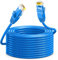 Qiuean Câble Ethernet Cat 6a 20m，extérieur utiliser imperméable 24AWG Cable RJ45 Haute Vitesse Cat 6a 20m Long Cable, Résistant aux Intempéries LLDPE UV - Gigabit 10 Gbps-CCA，UTP