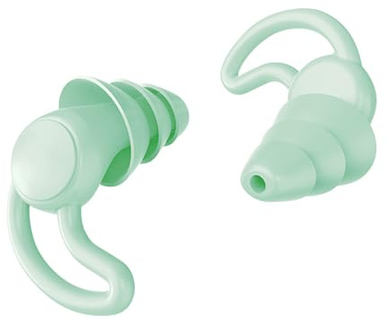 Gizmolet Ohrstöpsel Schwimmen für Erwachsene, Wasserdichte und Wiederverwendbare Ohrenstöpsel Schwimmen, Ideal zum Tauchen Duschen Wassersport, 1 Paar mit Aufbewahrungsbox, Grün