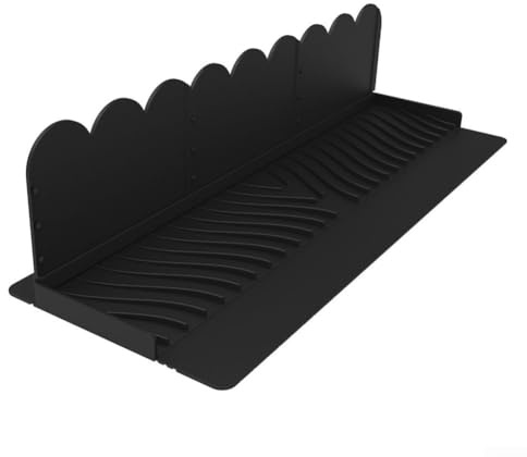Silikon-Wasserhahnmatte für Spüle, schmale Küchenspüle, Spritzschutz, Wasserhahn-Ablaufmatten für Küche, Badezimmer, Theke (schwarz)