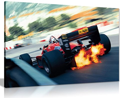 F1 Ferrari Leinwanddruck, Auto, Racing, Leinwand, Wandkunst, Bilddruck, A0 91x61cm (36x24in)